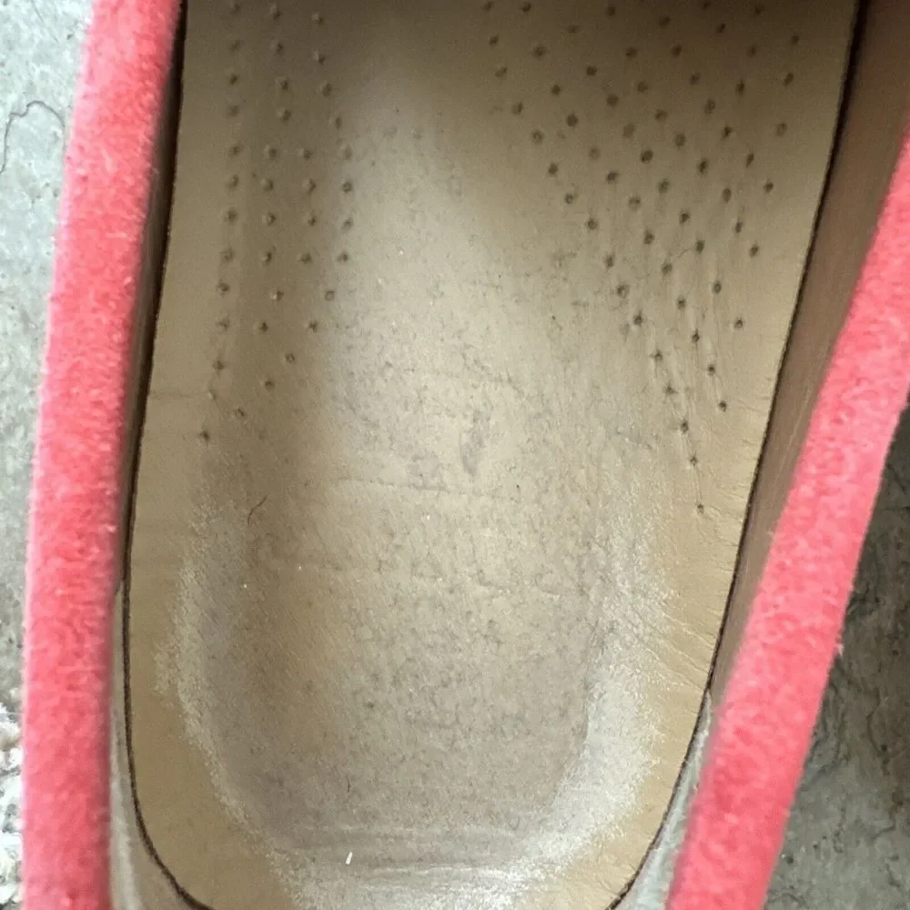BALLY Men’s Red Leather Suede Wabler Driver Driving‎ Loafers  7.5 D US EU 6.5